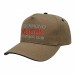 USA-made 5S Khaki-Black Polycotton Twill baseball cap, decorated view, manufactured in Newark NJ