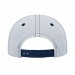 USA-made 5S White-Navy Polycotton Twill baseball cap, back view, manufactured in Newark NJ