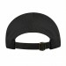 USA-made 5S Black-Safety Green Polycotton Twill baseball cap, back view, manufactured in Newark NJ