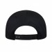 USA-made 5S Hunter Green-Black Domestic Twill baseball cap, back view, manufactured in Newark NJ