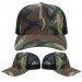 Olive-Black Camo/Mesh Velcro Skate Cap VIRTUAL Image