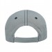 USA-made 5L Light Gray-Black Ripstop baseball cap, back view, manufactured in Newark NJ