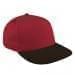 Red Low Crown 5 Panel-Black Visor, Eyelets