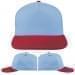 USA Made Light Blue-Red Low Crown 5 Panel Cap