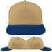 USA Made Khaki-Navy Low Crown 5 Panel Cap