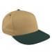 Khaki Low Crown 5 Panel-Hunter Green Visor, Eyelets