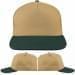 USA Made Khaki-Hunter Green Low Crown 5 Panel Cap