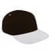 Black Low Crown 5 Panel-White Visor, Eyelets