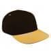 Black Low Crown 5 Panel-Athletic Gold Visor, Eyelets