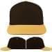 USA Made Black-Athletic Gold Low Crown 5 Panel Cap