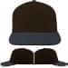USA Made Black-Dark Gray Low Crown 5 Panel Cap