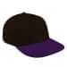 Black Low Crown 5 Panel-Purple Visor, Eyelets