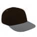 Black Low Crown 5 Panel-Light Gray Visor, Eyelets