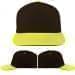 USA Made Black-Safety Green Low Crown 5 Panel Cap
