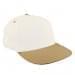 White Low Crown 5 Panel-Khaki Visor, Eyelets
