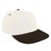 White Low Crown 5 Panel-Black Visor, Eyelets