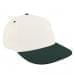 White Low Crown 5 Panel-Hunter Green Visor, Eyelets