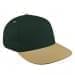 Hunter Green Low Crown 5 Panel-Khaki Visor, Eyelets