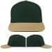 USA Made Hunter Green-Khaki Low Crown 5 Panel Cap