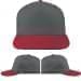 USA Made Light Gray-Red Low Crown 5 Panel Cap