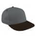Light Gray Low Crown 5 Panel-Black Visor, Eyelets