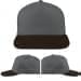 USA Made Light Gray-Black Low Crown 5 Panel Cap