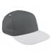 Light Gray Low Crown 5 Panel-White Visor, Eyelets