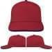 USA Made Red-Royal Blue Low Crown 5 Panel Cap