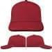 USA Made Red-Black Low Crown 5 Panel Cap