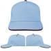 USA Made Light Blue-Red Low Crown 5 Panel Cap