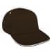 Black Low Crown 5 Panel-White Sandwich, Eyelets