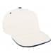 White Low Crown 5 Panel-Navy Sandwich, Eyelets