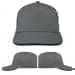 USA Made Light Gray-Red Low Crown 5 Panel Cap