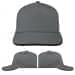 USA Made Light Gray-Black Low Crown 5 Panel Cap