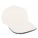 White-Navy Organic Self Strap Skate Hat