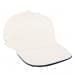 White-Navy Canvas Self Strap Skate Hat