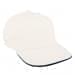 White-Navy Ripstop Leather Skate Hat
