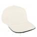 White-Hunter Green Brushed Leather Skate Hat