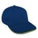 Navy-Safety Green Twill Leather Skate Hat