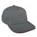Light Gray-Burgundy Wool Snapback Skate Hat