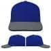 USA Made Royal Blue-Light Gray Low Crown 5 Panel Cap