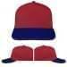 USA Made Red-Royal Blue Low Crown 5 Panel Cap