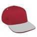 Red Low Crown 5 Panel-White Visor, Eyelets