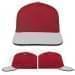 USA Made Red-White Low Crown 5 Panel Cap