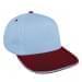 Light Blue Low Crown 5 Panel-Red Visor, Eyelets