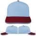 USA Made Light Blue-Red Low Crown 5 Panel Cap