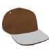 Brown Low Crown 5 Panel-White Visor, Eyelets