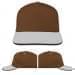 USA Made Brown-White Low Crown 5 Panel Cap