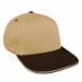 Khaki Low Crown 5 Panel-Black Visor, Eyelets