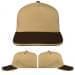USA Made Khaki-Black Low Crown 5 Panel Cap